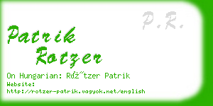 patrik rotzer business card